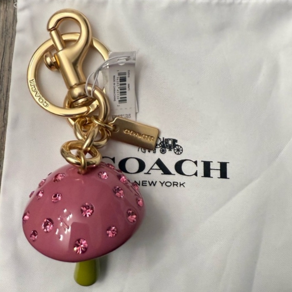 Coach Mushroom Keychain Charm
